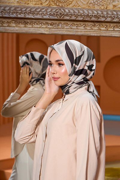 İpekhan Marrakech Συλλεκτικό Μαλακό Κασκόλ Mink Grey Black 1201-03
