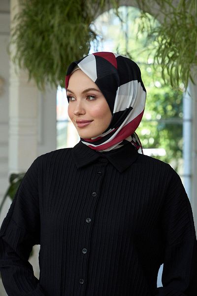 İpekhan Soft Scarf Summer Shine Collection - Ασπρόμαυρη Κρέμα 1186-09