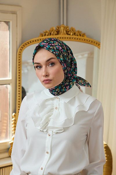 İpekhan Μαλακό κασκόλ Μαύρη πούδρα - Summer Sparkle Collection 1191-12