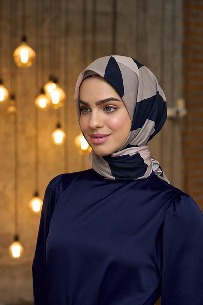 İpekhan Μαλακό κασκόλ Μαύρη Κρέμα Summer Shine Collection - 1186-13