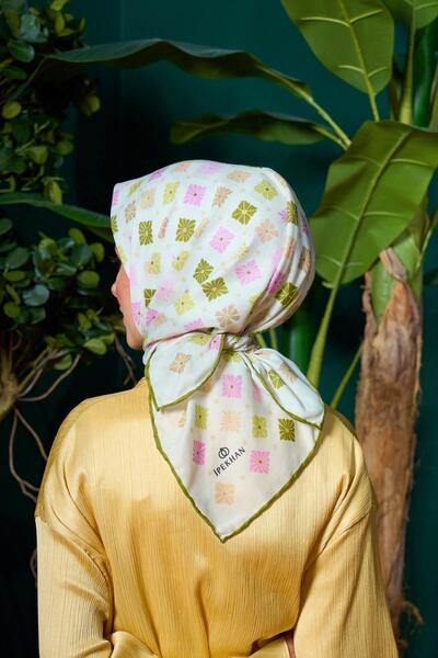 İpekhan Μαλακό κασκόλ Marrakech Collection Σκούρο Χρυσό Ροζ 1204-05