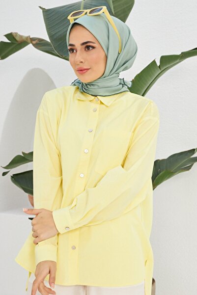 İpekhan Φουλάρι βαμβακερής βισκόζης με απλό σχέδιο μέντας