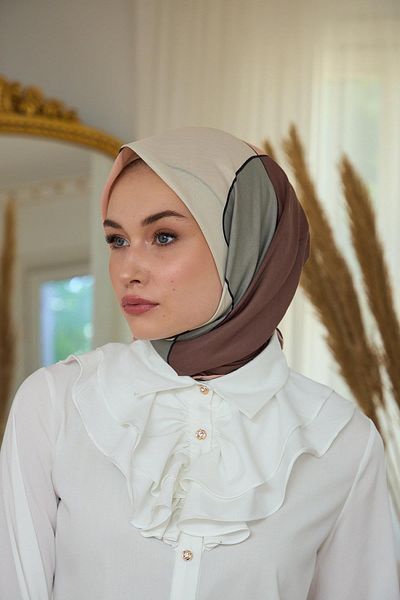 İpekhan Μαλακό κασκόλ Salmon Brown Summer Shine Collection - 1190-01