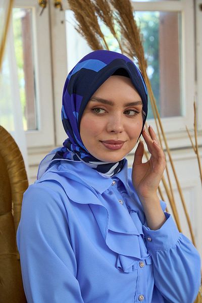 İpekhan Μαλακό κασκόλ Navy Blue - Summer Sparkle Collection 1189-05