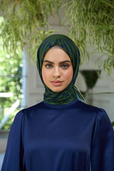 İpekhan Μαλακό κασκόλ Σκούρο Πράσινο Navy Blue Summer Sparkle Collection - 1184-12