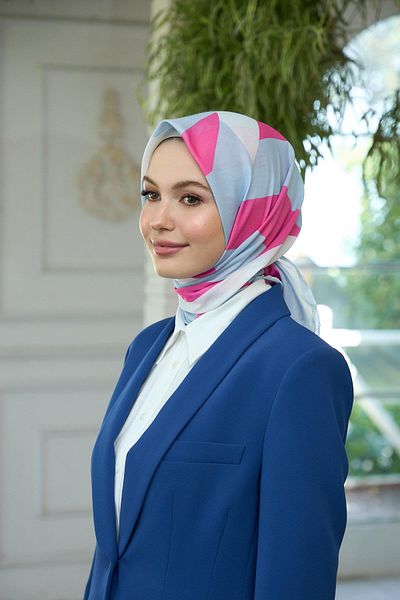 İpekhan Eșarfă moale Ice Blue Pink Summer Sparkle Collection - 1186-04