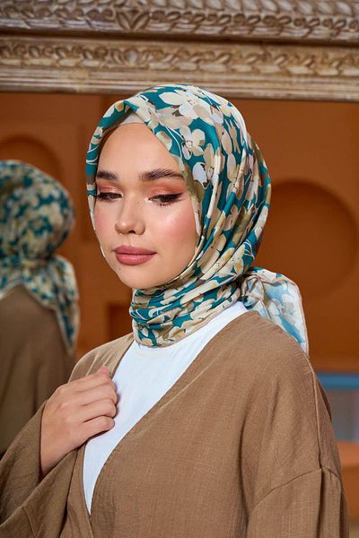 İpekhan Marrakech Συλλεκτικό Μαλακό Κασκόλ Pine Green 1200-05