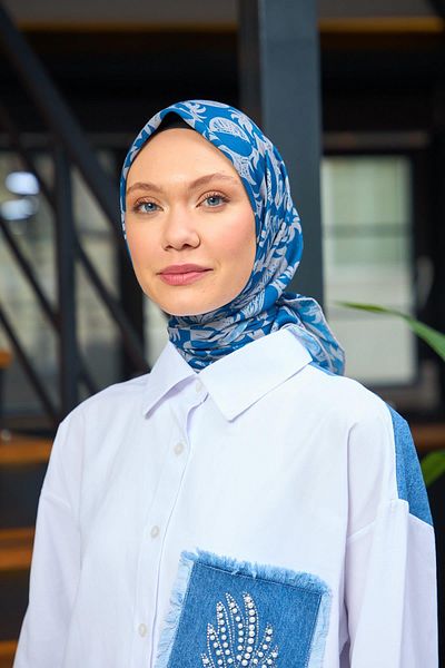 İpekhan Κασκόλ Soft Harmony Collection - Blue Grey 1182-15