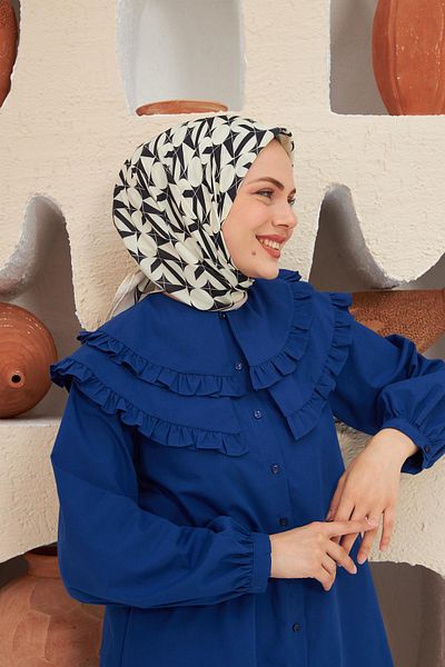 İpekhan Κασκόλ Eva Pattern Λευκό 1132-12