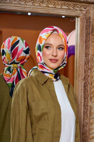 İpekhan Μαλακό κασκόλ Marrakech Collection Midnight Blue Red 1201-02