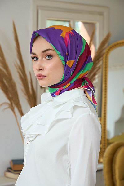 İpekhan Μωβ Claret Red Soft Scarf Summer Sparkle Collection - 1189-04