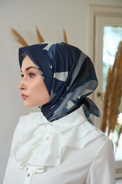 İpekhan Μαλακό κασκόλ Navy Blue Black Summer Sparkle Collection - 1189-08