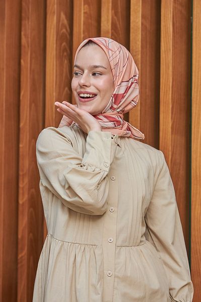İpekhan Φουλάρι Lotus Salmon Cotton Viscose