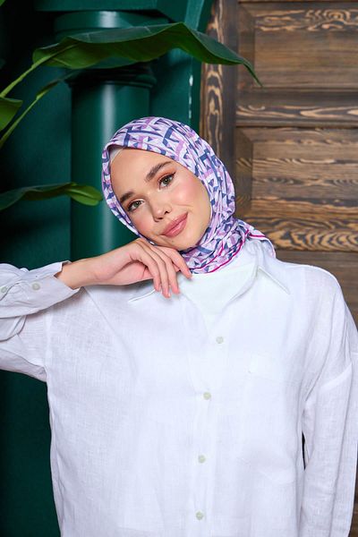 İpekhan Μαλακό κασκόλ Marrakech Collection Ροζ Μωβ 1203-09