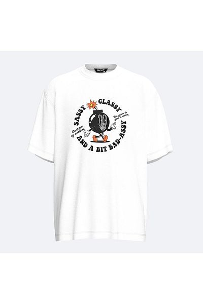 Shout Oversize Shout Sassy Classy and a Bit Bad Assy Unisex T-Shirt