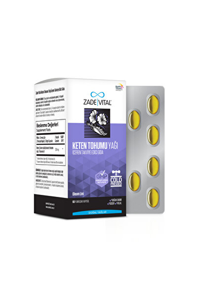 Zade Vital 60 Linseed Oil CapsulesBlisterPackaging