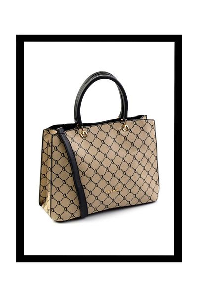 Bambi Beige 1 Black Women's Handbag C 06004901551