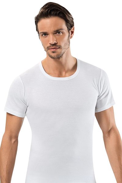 ERDEM İÇ GİYİM Erdem White Ribbed 0 Collar Undershirt 1180
