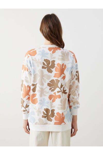 LC Waikiki Crew Neck Patterned Women's Sweatshirt Tunic - S5H384Z8