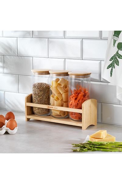 Bambum Duo Mix Spice Rack Set with Stand-4 Pieces (Big)