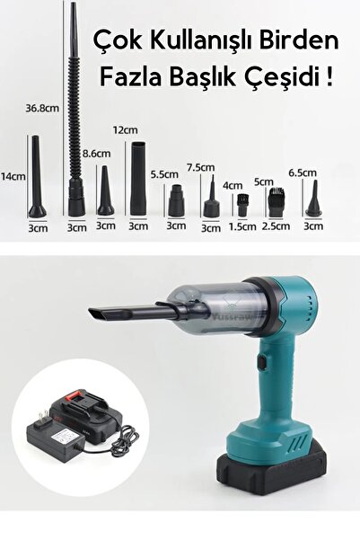 auhma Ahv-03 Oto Süpürge Sarjlı 16000pa 3 Kademeli Vakumlu Üflemeli Araç Süpergesi
