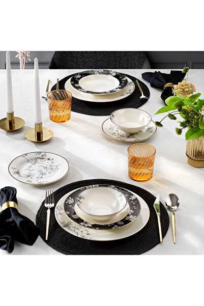 Schafer Fiesta Yemek Takımı 24 Parça-Siyah