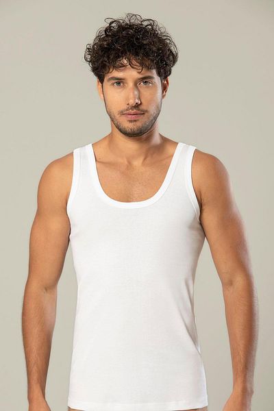 ERDEM İÇ GİYİM Erdem White Ribbed Undershirt 1110