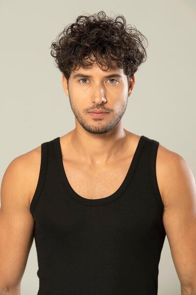 ERDEM İÇ GİYİM Erdem Μαύρο Χτενισμένο Βαμβακερό Μπλουζάκι 1100