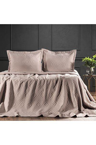 Schafer Home Glamour Beige Bedspread Set 3 Pieces