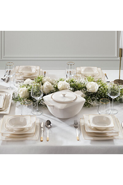 Schafer Glamor Pure 60 Parça 12 Kişilik Yemek Takımı Gold