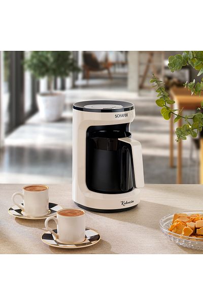 Schafer Kahvecim Automatic Turkish Coffee Machine-cream
