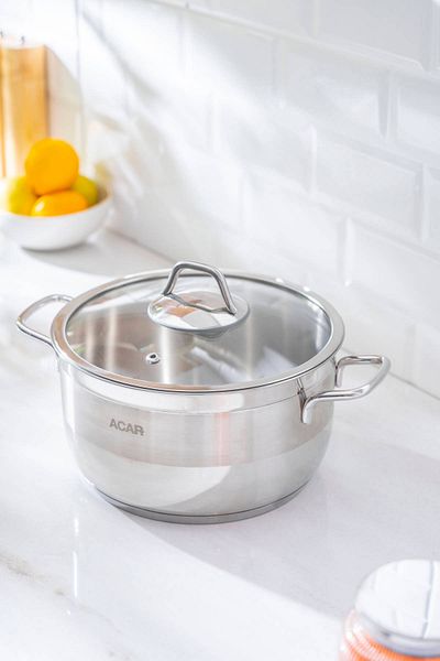 ACAR Karat Steel Deep Pot - 22 Cm