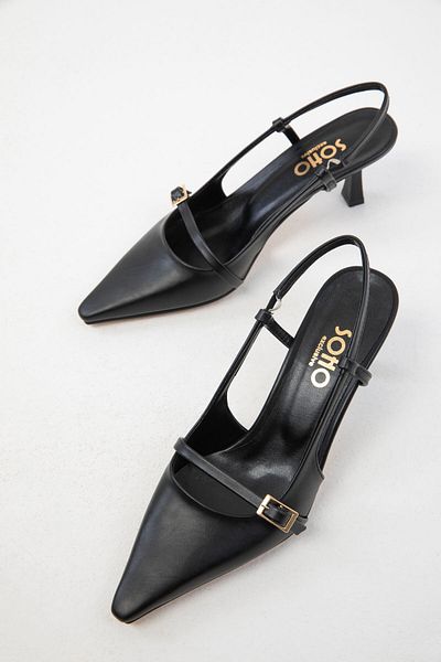 SOHO Classic Black Women's Heeled Shoes - 20163