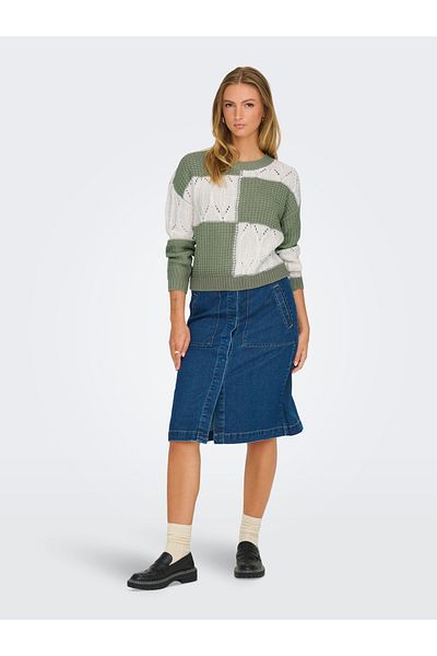 JDY JDYJUSTY L/S MIX STRUC PULLOVER KNT NOOS 15276930 Sea Spray