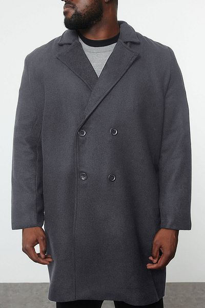Trendyol Collection Herren Stamp Large Size Anthrazit Winter Regular Fit - TMNAW25KB00008
