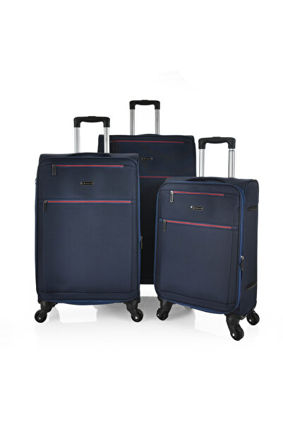 Track Travel Bag 3Pcs Luggage Set Fabric Trolley 8255/3P