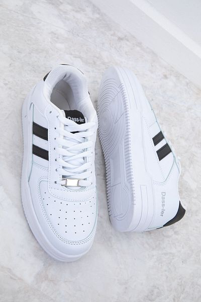 SOHO White-Black-White Unisex Sneaker 17105