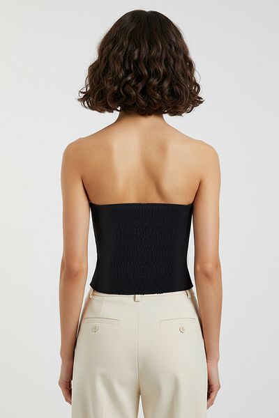 Trendyol Collection Fekete fűzős részletes szövött mellszobor TPRSS25BS00006