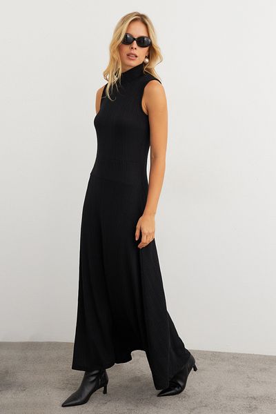 Cool & Modest Μαύρο Basic Maxi Γυναικείο Φόρεμα - MTF29
