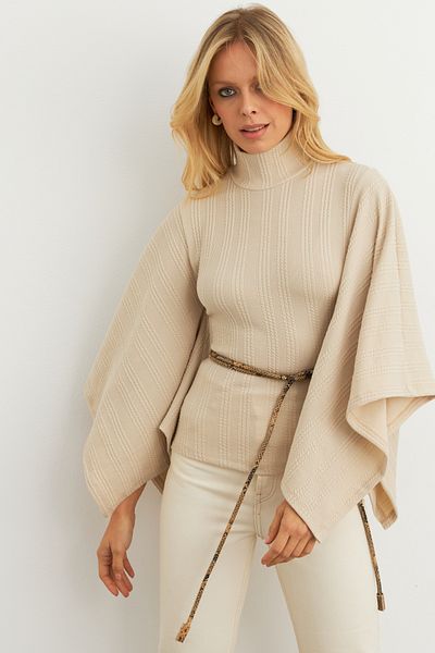 Cool & Modest Vanilla Fisherman Fledermausärmel Damenbluse – MTF32