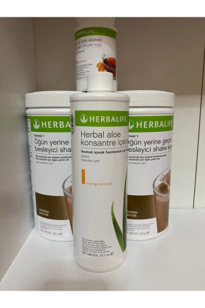 Herbalife 2 ADET CIKOLATALI SHAKE ALOE ÇAY 102 GR