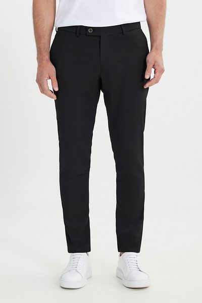 AC&Co / Altınyıldız Classics Men's Black Slim Fit Italian Cut Side Pocket Stretchy Casual Pants