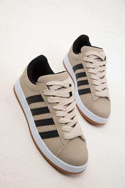 SOHO Beige-Schwarz Damen Sneaker 20166