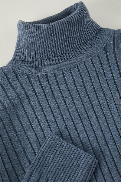 Edit by Trendyol Navy Blue-Khaki Slim 2-Pack Knitwear Sweater Tedaw25Kz00050