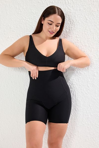 Trendyol Curve Plus Size Black Recovery Short Tights Korsett – TBBAW25DK00003