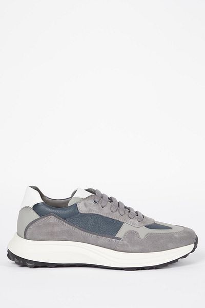 Galliano Shoes Orlando Genuine Leather Gray Suede Floater Eva Ready Sole Sneaker