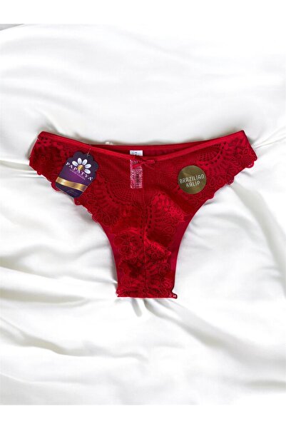 Papatya Paptya Kırmızı Dantelli Kilot Slip