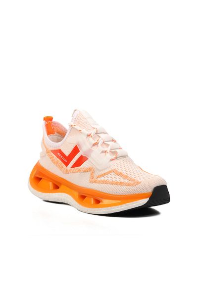 DUNLOP Pantofi sport unisex Walkway alb-portocaliu