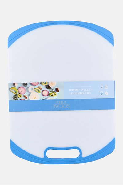 Social Chef Non-slip Poly Cutting Board 35 X 26 X 0,8 Cm, White
