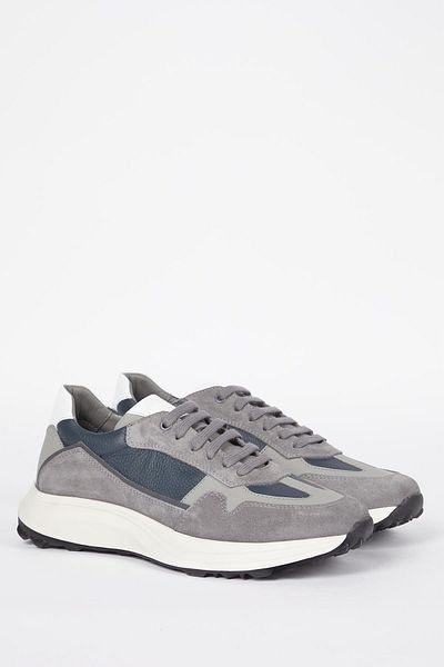 Galliano Shoes Orlando Genuine Leather Gray Suede Floater Eva Ready Sole Sneaker